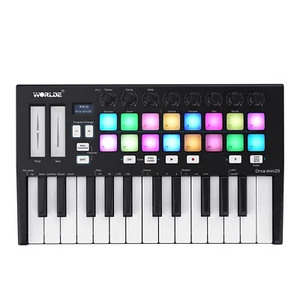 WORLDE Orca mini25 25 Tasten USB MIDI Keyboard Controller 16 hintergrundbeleuchtete Trigger Pads - Bild 1 von 9