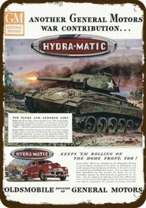 1945 WWII M24 Chaffee Tank Battle Vintage-Look DECORATIVE REPLICA METAL SIGN - Bild 1 von 1