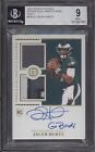 JALEN HURTS BGS 9 2020 PANINI ENCASED ROOKIE DUAL PATCH AUTO GOLD 4/10 RPA RC