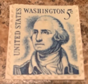GEORGE WASHINGTON PRESIDENT 5 CENT BLUE UNITED STATES POSTAGE free shipping - Picture 1 of 1