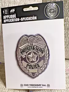 Police Protect & Serve Embroidered iron-on Patch New 3" - Picture 1 of 4