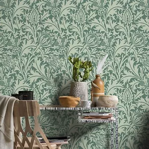 Green Leaves PVC Wallpaper Self Adhesive Chic Fresh Floral Wall Decor17.3"X118" - Picture 1 of 7