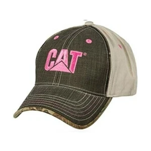 CAT Caterpillar Equipment Old Glory Cap Tan Front Brown Back American Flag Hat - Picture 1 of 1