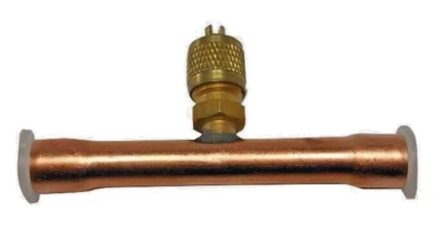 MUELLER BRASS Refrigeration, A/C, Refrigerant Access Tee For 3/8" OD Lines, Part#3100