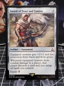 SWORD OF FEAST AND FAMINE MTG Assassin's Creed Mythic Rare 0099 - Picture 1 of 2