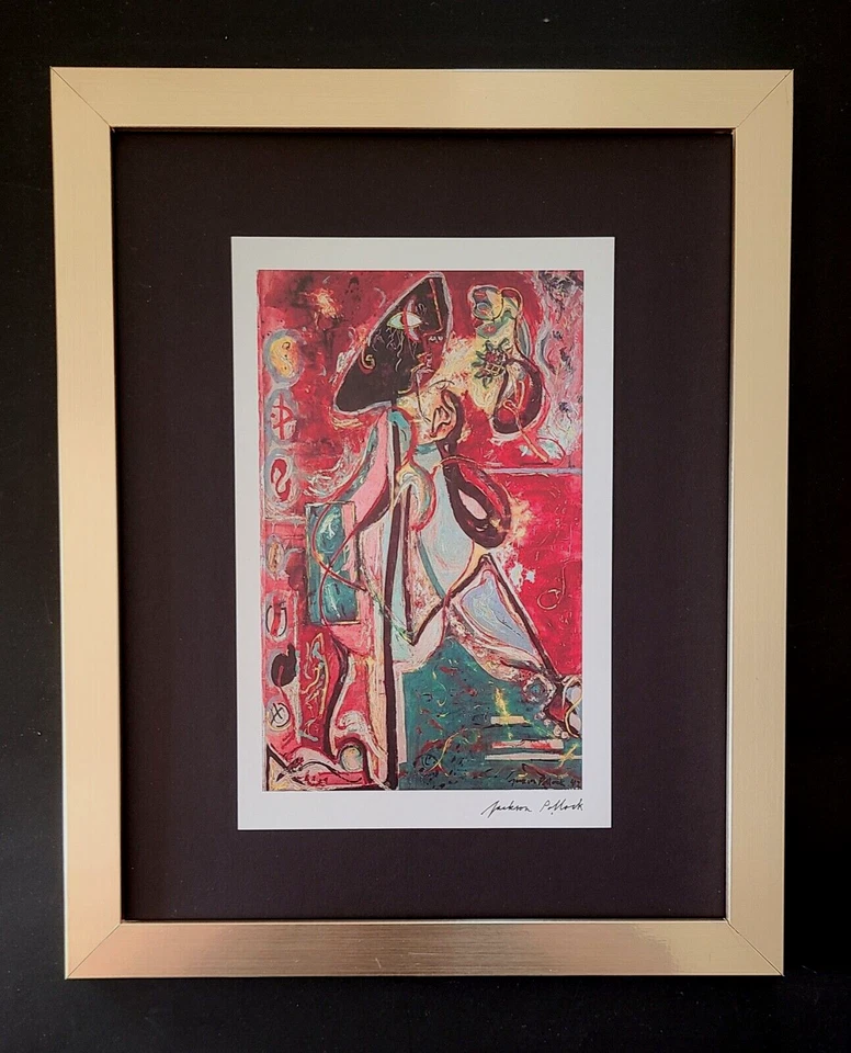 JACKSON POLLOCK + SIGNED VINTAGE PRINT WITH NEW FRAME + BUY IT NOW! - Image 1 of 3