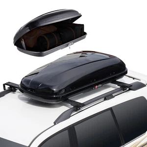 VEVOR Cofre de Techo 370 L ABS Portaequipajes de Techo para SUV y Coches, Negro - Imagen 1 de 12