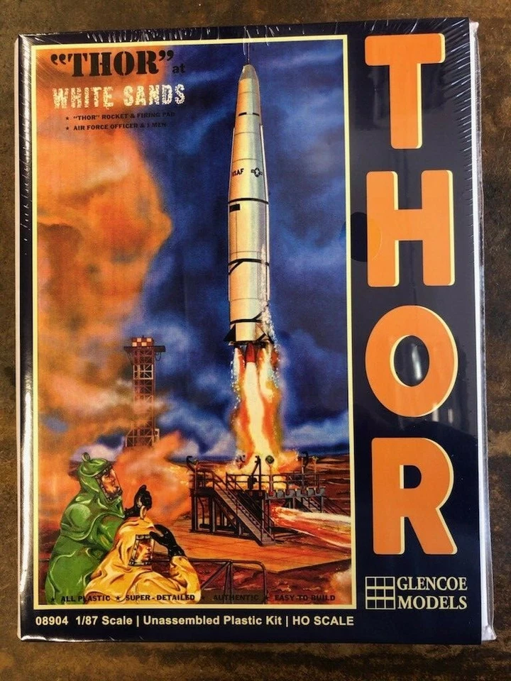 GLENCOE/ADAMS #8904 1/87TH SCALE THOR ROCKET PLASTIC MODEL KIT ,(NEW IN BOX) - Image 1 of 4