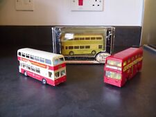 Three Atlantean buses: EFE, Dinky and Matchbox