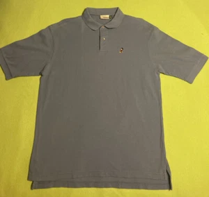 Walt Disney World Mickey Mouse Blue Polo Shirt Large COTTON - Picture 1 of 6