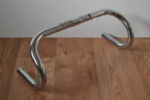 Vintage 1980's Chromed Steel Road Drop Handlebars 38.5/39cm 25.2mm - Picture 1 of 11