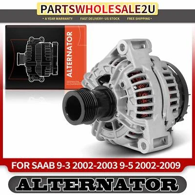 Alternator for Saab 9-3 2002-2003 9-5 2002-2009 2.0L	2.3L 140A 12V CW 6-Groove - Image 1 of 4
