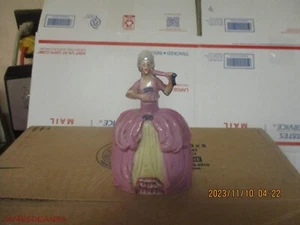 VINTAGE GERMAN HALF DOLL PORCELAIN PINK PERFUME BOTTLE LADY WOMAN FIGURAL - Picture 1 of 5