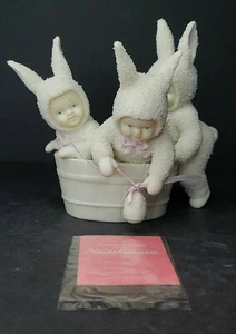 Springtime Stories Of The Snowbunnies Rub A Dub Dud 3 Bunnies In A Tub - Picture 1 of 9