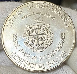 1976 City of St. Catherines Ontario Canada Centennial Dollar - Bild 1 von 2