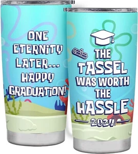 Graduation Gifts, Graduaiton Decorations 2024 - College Graduation 20oz Blue - Picture 1 of 3