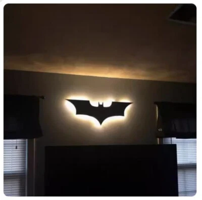 The Batman Logo LED Night Light Wireless Remote Control Lamp Atmosphere Bedroom - Image 1 of 4