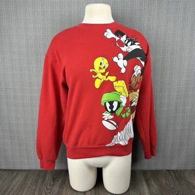 Sudadera Looney Tunes Mujer S Juniors M Roja Doble Cara Taz Bugz Tweedy Foto 1 de 4
