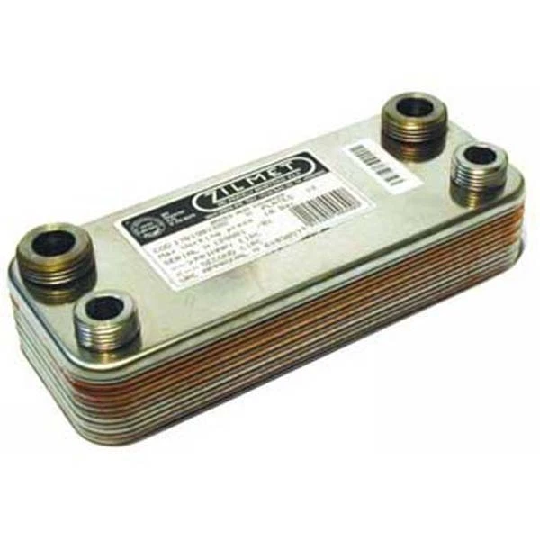 ZILMET SCAMBIATORE SANITARIO 12 PIASTRE FILETTATO RICAMBIO COMPATIBILE FERROLI FONTECAL