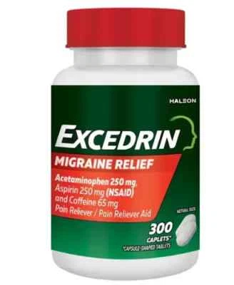 Excedrin migraña para alivio de migraña, 300 cápsulas Foto 1 de 4