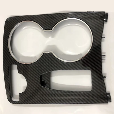 Cubierta de panel portavasos central de fibra de carbono reemplazo para clase C W204 2008-14 Foto 1 de 4