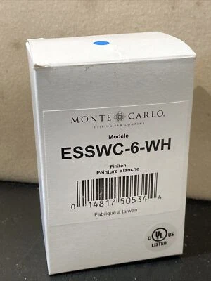 Monte Carlo Fan Company 4 Speed Dimmer Wall Control, White - ESSWC-6-WH - Image 1 of 4