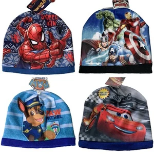 Boys Kids Children Spiderman Paw Patrol Cars Avengers Winter Hat Hats 3-8 years. - Picture 1 of 17