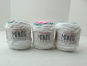 Premier Minikins Chenille Yarn Lot of 3 Peony - Picture 1 of 6