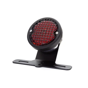 Black Mesh Grill Motorcycle LED Brake Stop Taillight retro cafe Project Custom - Picture 1 of 5