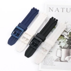 18 mm Silikon Uhrenarmbänder für Swatch All Hero SUIK400 SUIB400 402 Watchband - Bild 1 von 28