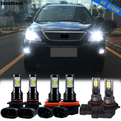 For Lexus RX330 2004 2005 2006 6x 6000K LED Headlight Fog Light Bulbs Combo Kits - Image 1 of 4