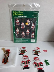 Christmas by Bucilla 32269 Set of 4 Jeweled Ornaments "Santa's Surprises"  - Picture 1 of 4