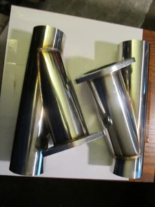 FMR PERFORMANCE 2.5 INCH EXHAUST PIPE STAINLESS STEEL Y TYPE CUT OU., 1 PAIR - Foto 1 di 7