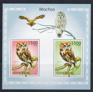 GUINEA BISSAU 2010 BIRD STAMPS OWLS LIGHTER SHADE SS MNH - BIRDL732 - Picture 1 of 1