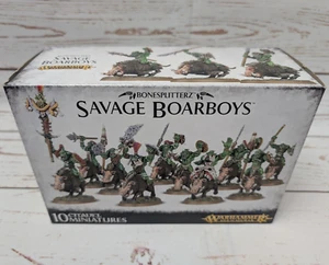 Bonesplitterz Savage Boarboys Warhammer Age of Sigmar Orruk Warclans scatola nuova AoS - Foto 1 di 6