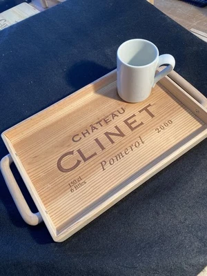 Caja de vino bandeja pequeña de madera para servir  Foto 1 de 2
