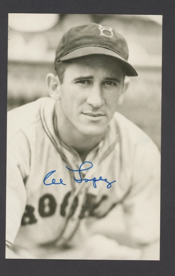 Autographed Rowe Postcard ( G Burke Photo ) of Dodgers Al Lopez - Image 1 of 1