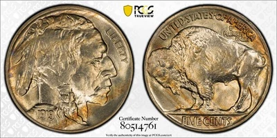 1919 P PCGS MS65 Buffalo Nickel NICE!! - Image 1 of 4