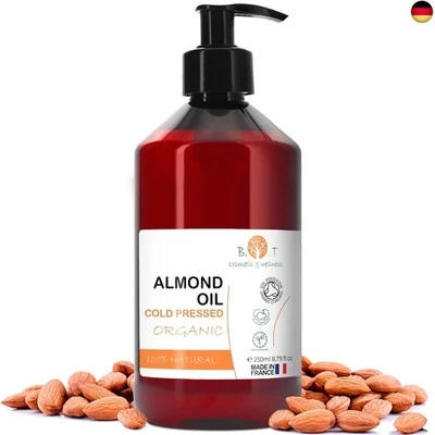MARKE B.O.T COSMETIC &AMP; WELLNESS Mandelöl BIO Reines, Kaltgepresst, Natürlich. Kosmetik Massageöl, Haar- und Ba