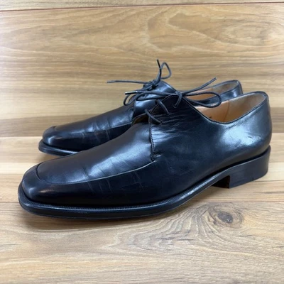 BRUNO MAGLI Bishop Mens 10 M Oxford Black Leather Dress Shoes - Image 1 of 4