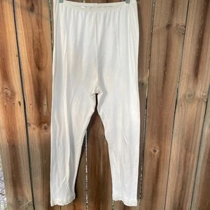 Women's CUDDL DUDS Softwear Lace Edge LEGGING White 1X nwot - Picture 1 of 4
