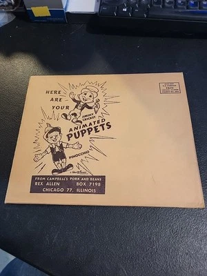 Títere de cartón Pinocho y Pequeño Premium años 50 Nuevo Foto 1 de 4