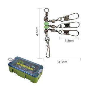 15 to 25pcs Fishing Bearing Rolling Swivel for Squid Jig with Luminous Feature - Picture 1 of 34