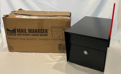 Mail Boss Mail Manager High Security Locking Mailbox Black – Model 7506 - Image 1 of 4