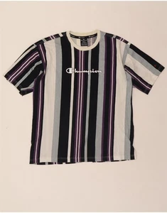 CHAMPION Mens Graphic T-Shirt Top Small Multicoloured Striped DQ29 - Picture 1 of 4
