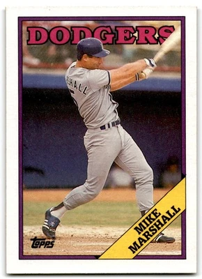 1988 Topps Mike Marshall Los Angeles Dodgers #249 - Image 1 of 2