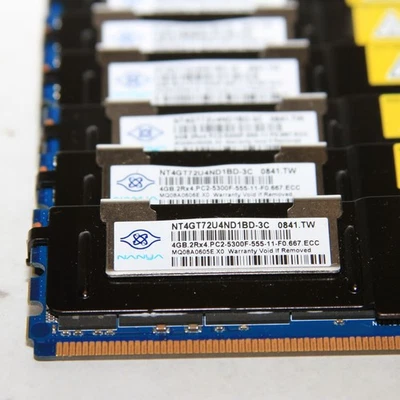 Nanya 32GB (8x4GB) PC2-5300F DDR2-667Mhz ECC Server RAM Untested - Image 1 of 4