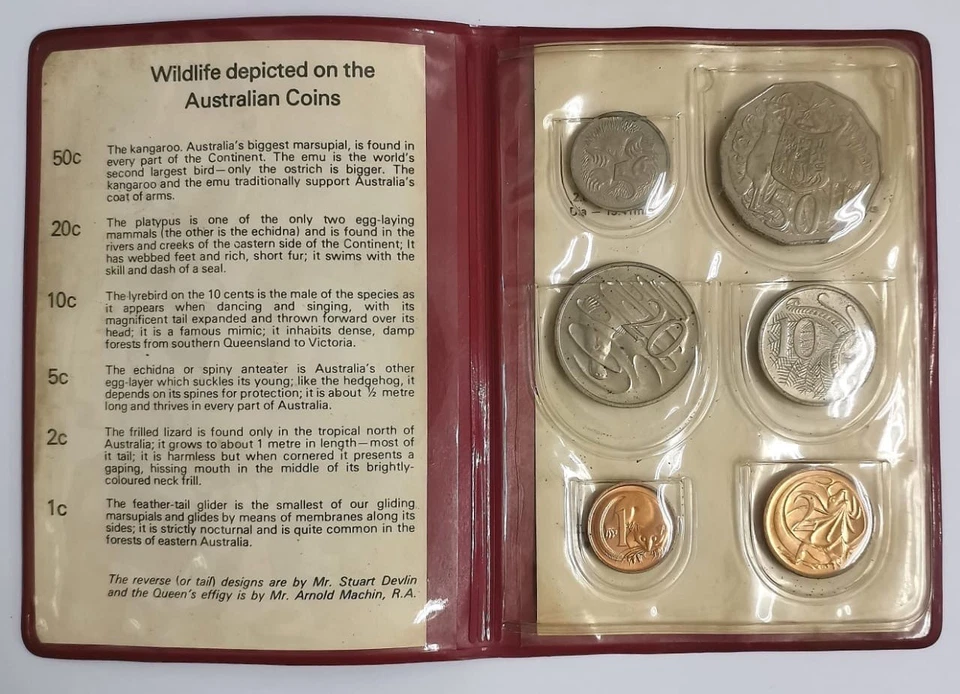 Mazuma *FC719 Australia 1979 Royal Australian Mint 1,2,5,10,20 & 50C Coin Wallet - Image 1 of 4