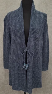 J. Jill Strickpullover Damen M Cardigan Wollmischung Langarm Quaste vorne zum Binden - Bild 1 von 9