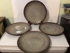 "Juego de {4} ~ Platos de cena marrón 11"" Laurie Gates California Design Nova Arches" - Imagen 1 de 6